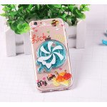 Wholesale iPhone 7 Plus Lollipop Candy Style Liquid Star Dust Case (Blue)